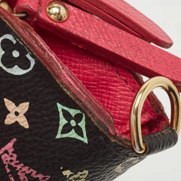 Pre Owned Louis Vuitton Black Monogram Multicolore Canvas Insolite Pistache Wallet