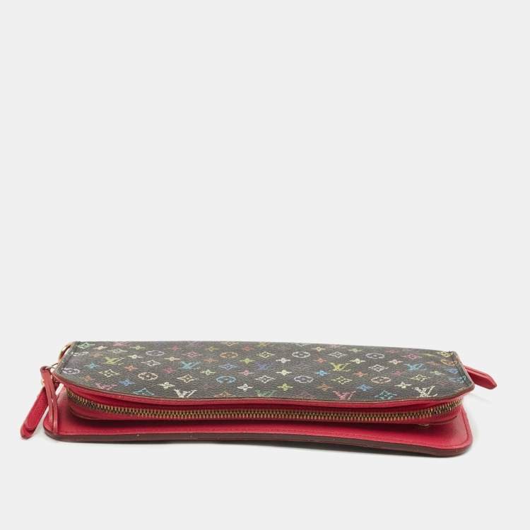 Pre Owned Louis Vuitton Black Monogram Multicolore Canvas Insolite Pistache Wallet