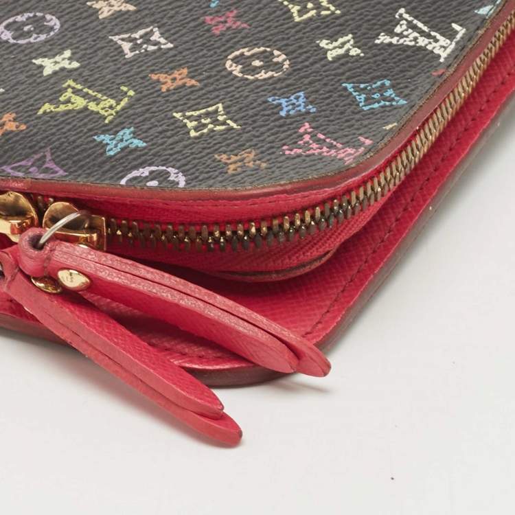 Pre Owned Louis Vuitton Black Monogram Multicolore Canvas Insolite Pistache Wallet