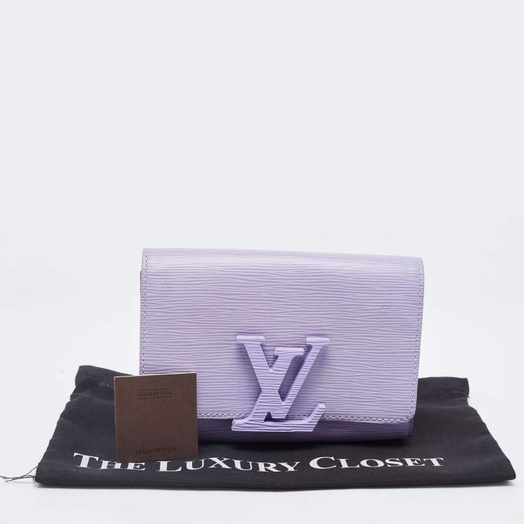 Pre Owned Louis Vuitton Lilac Epi Leather Louise Summer Clutch