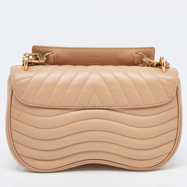 Pre Owned Louis Vuitton Noisette Leather New Wave MM Bag