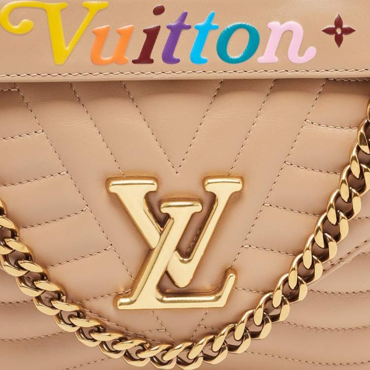Pre Owned Louis Vuitton Noisette Leather New Wave MM Bag