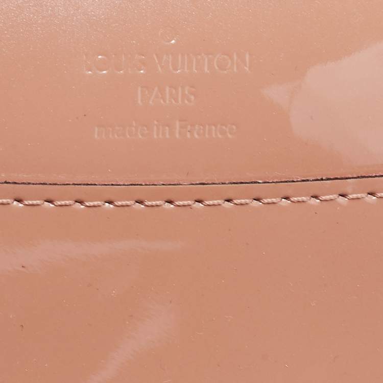 Pre Owned Louis Vuitton Beige Patent Leather Louise Clutch