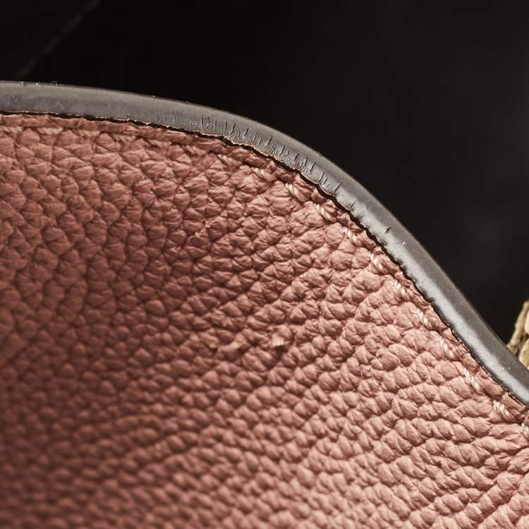 Pre Owned Louis Vuitton Pink/Cream Taurillon Leather and Python City Steamer Mini Bag