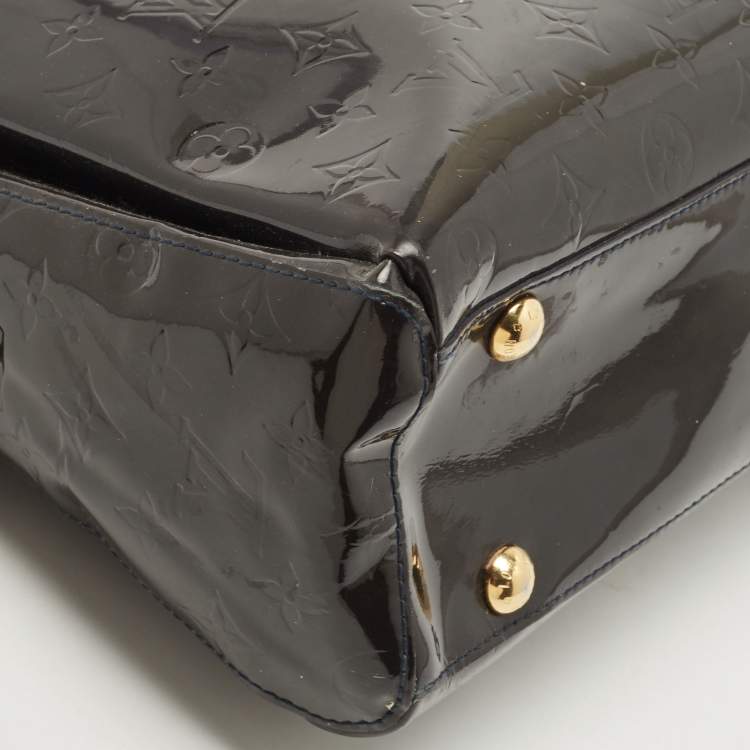 Pre Owned Louis Vuitton Bleu Infini Monogram Vernis Melrose Avenue Bag