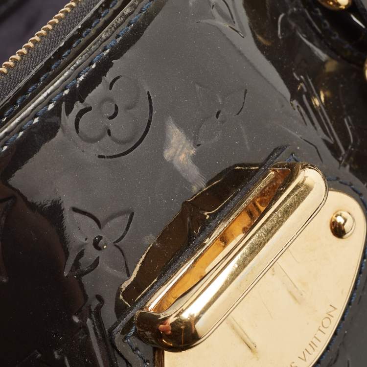Pre Owned Louis Vuitton Bleu Infini Monogram Vernis Melrose Avenue Bag