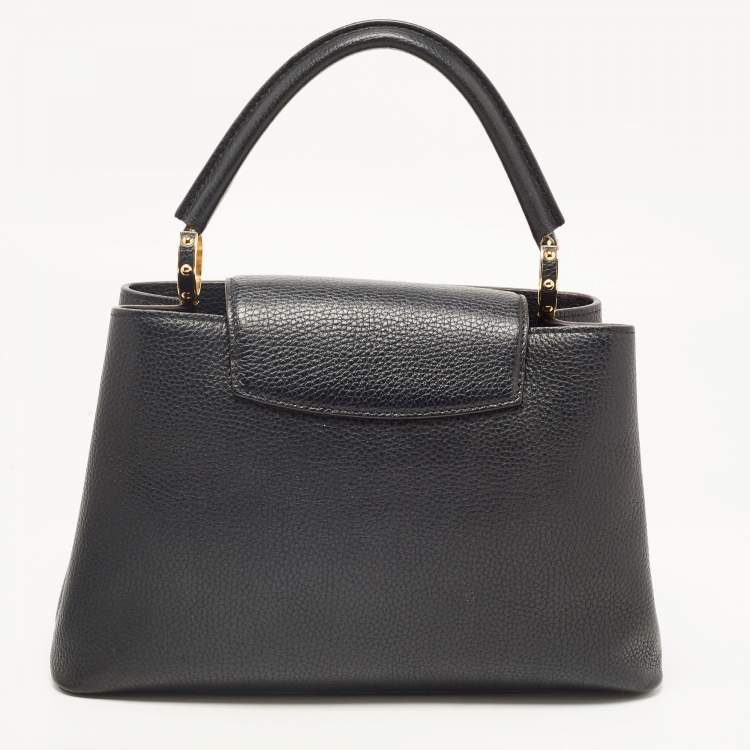 Pre Owned Louis Vuitton Black Taurillon Leather Capucines PM Bag