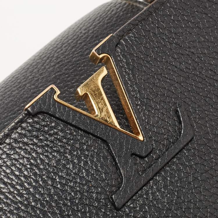 Pre Owned Louis Vuitton Black Taurillon Leather Capucines PM Bag