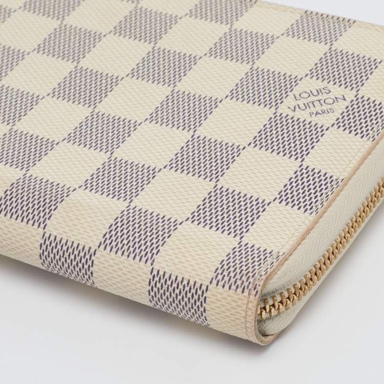Pre Owned Louis Vuitton Damier Azur Canvas Zippy Organizer Wallet