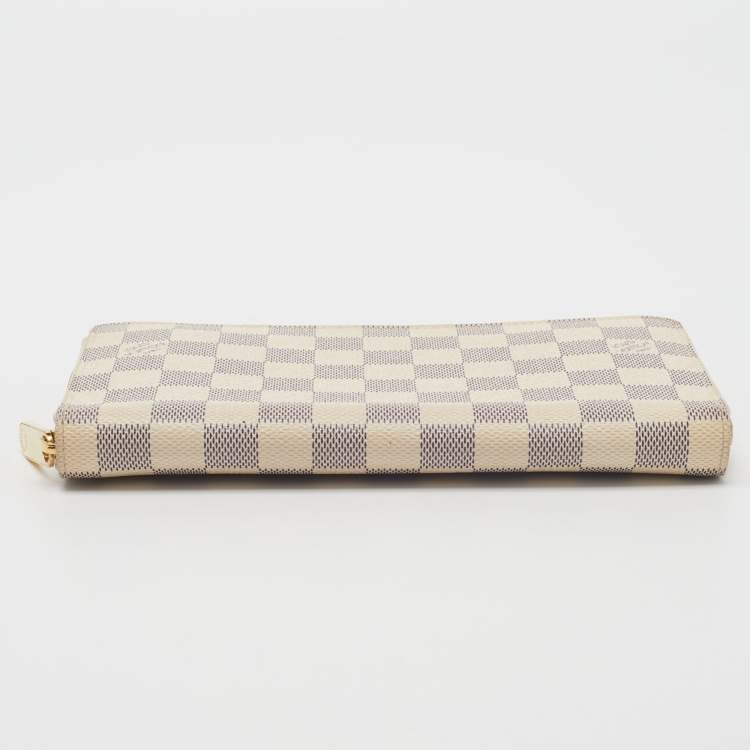 Pre Owned Louis Vuitton Damier Azur Canvas Zippy Organizer Wallet