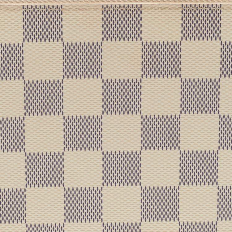 Pre Owned Louis Vuitton Damier Azur Canvas Zippy Organizer Wallet