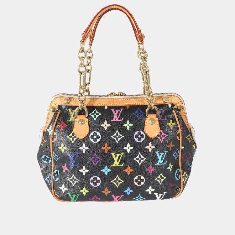 Pre Owned Louis Vuitton Black Monogram Multicolor Canvas Gracie MM