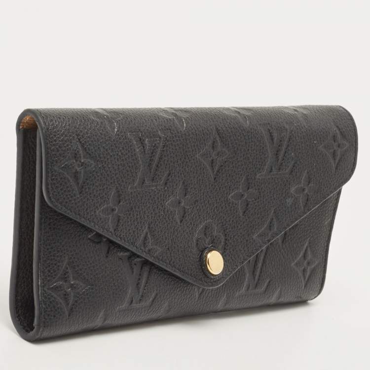 Pre Owned Louis Vuitton Black Empreinte Leather Josephine Wallet