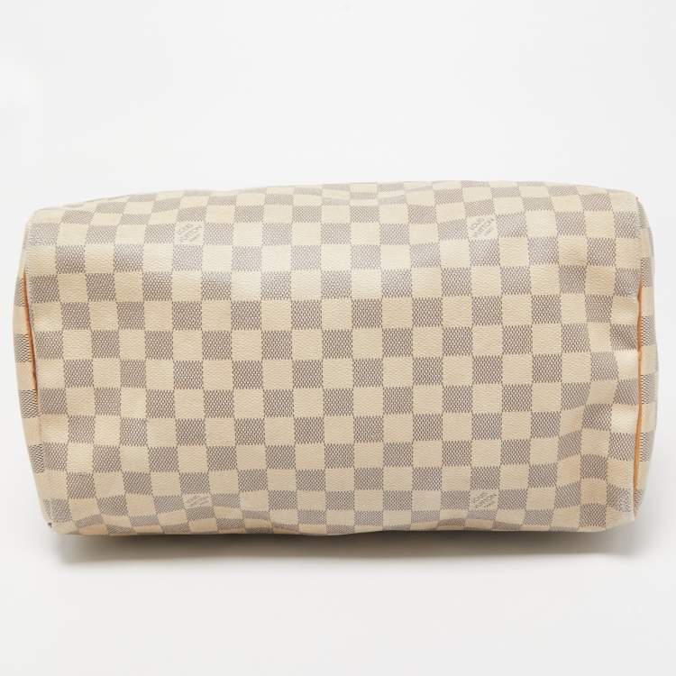 Pre Owned Louis Vuitton Damier Azure Canvas Speedy 35 Bag