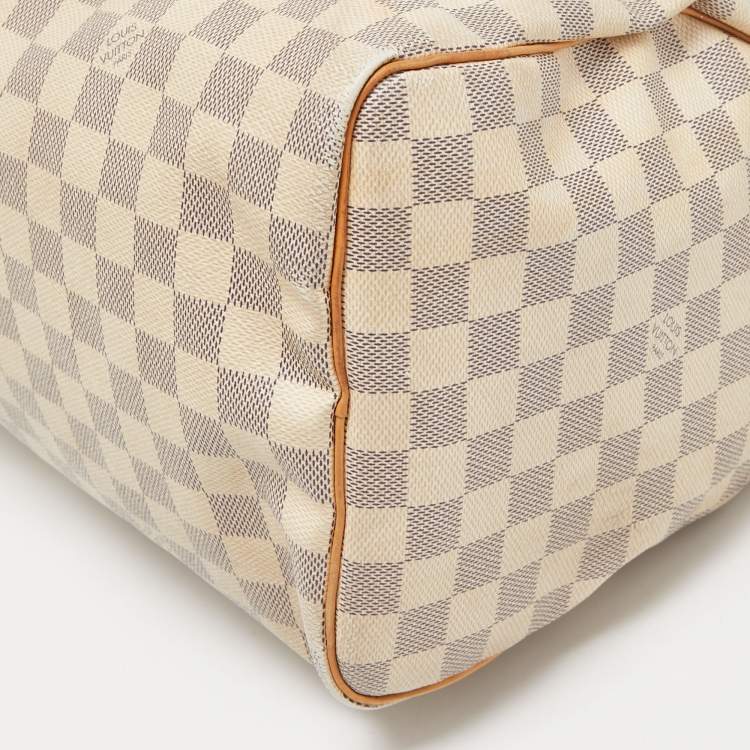 Pre Owned Louis Vuitton Damier Azure Canvas Speedy 35 Bag