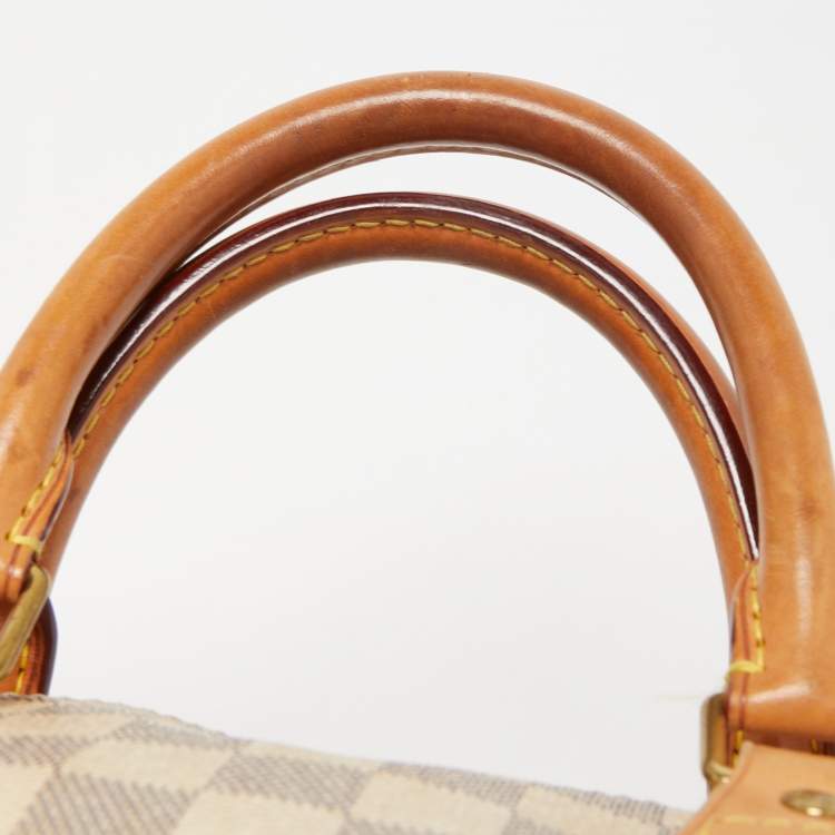 Pre Owned Louis Vuitton Damier Azure Canvas Speedy 35 Bag