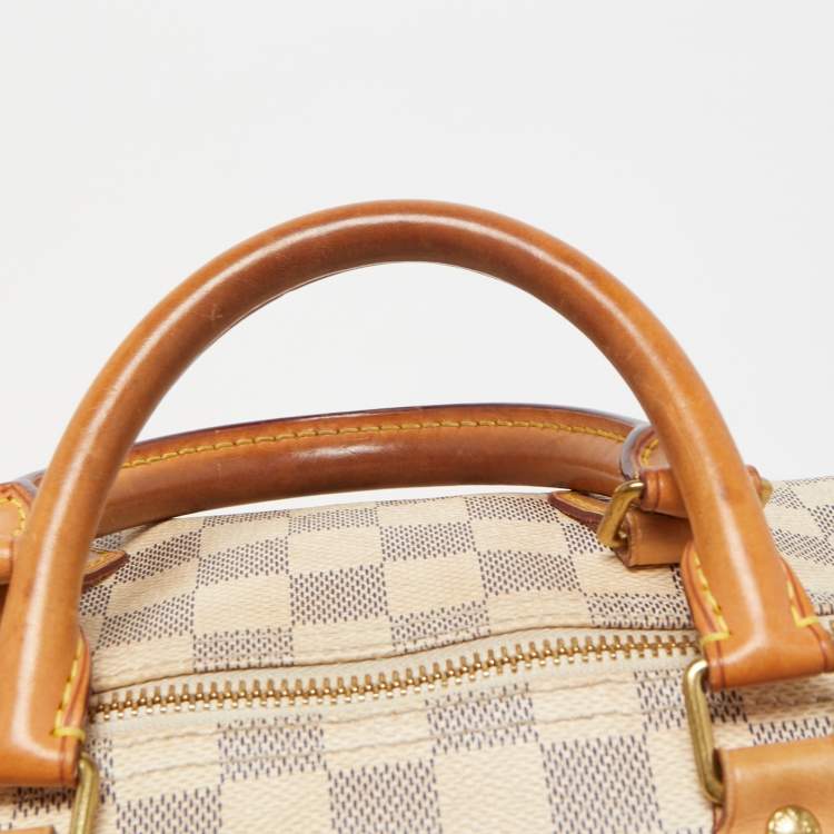 Pre Owned Louis Vuitton Damier Azure Canvas Speedy 35 Bag