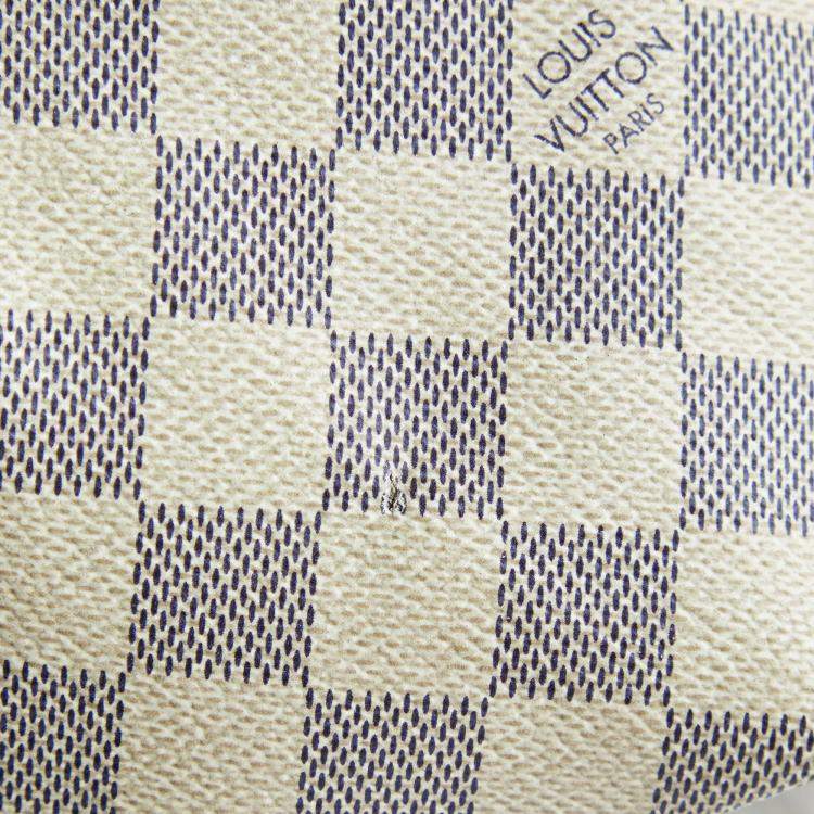 Pre Owned Louis Vuitton Damier Azure Canvas Speedy 35 Bag