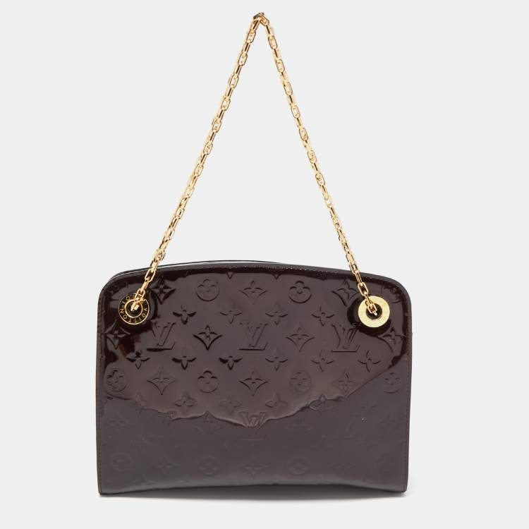 Louis Vuitton Authentic Monogram Purple Vernis Shoulder handbag