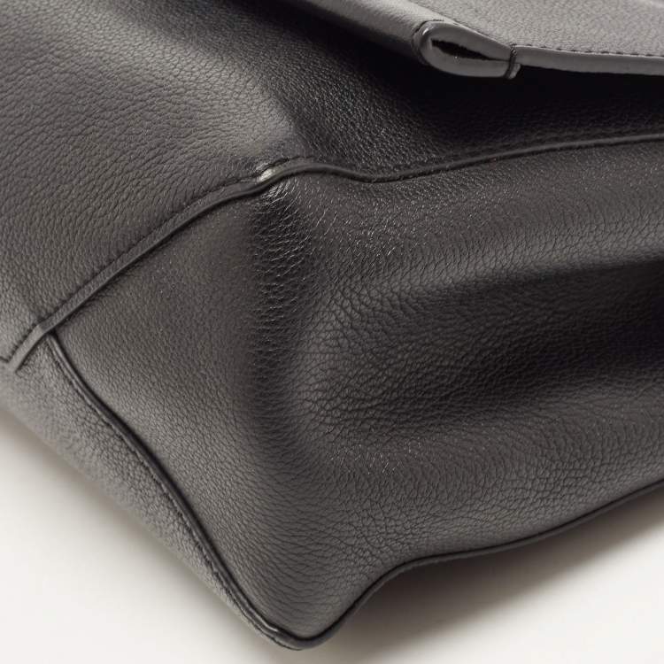 Pre Owned Louis Vuitton Black Leather Lockme II Top Handle Bag