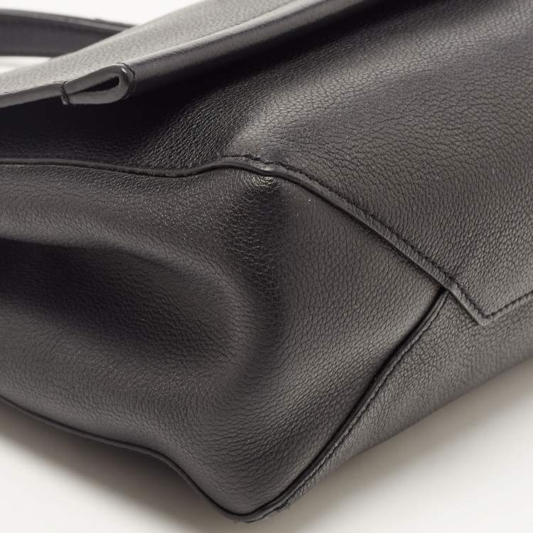 Pre Owned Louis Vuitton Black Leather Lockme II Top Handle Bag