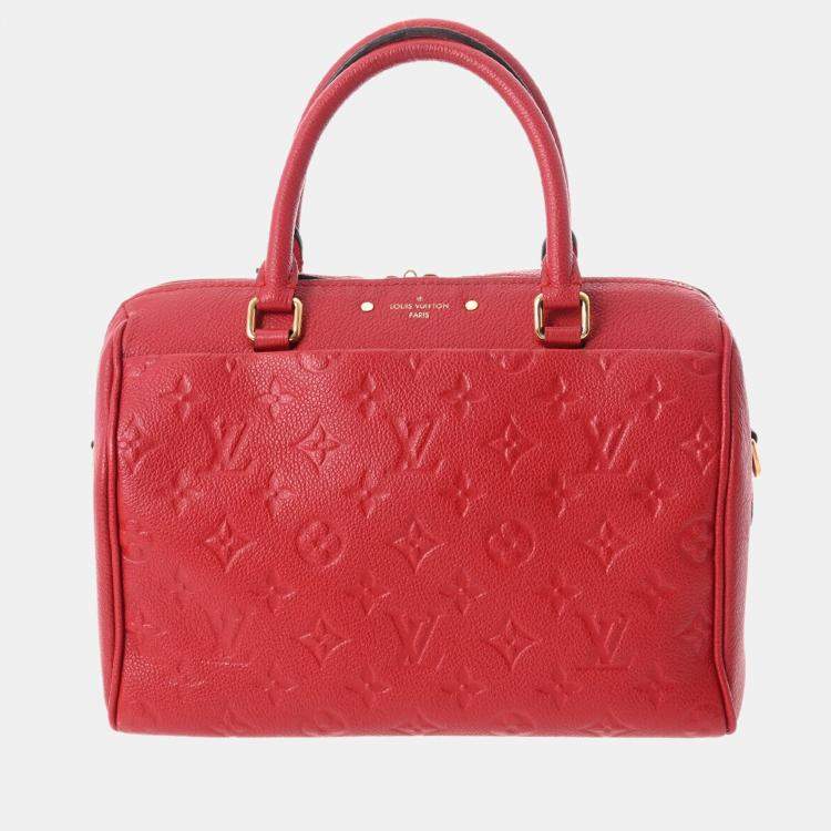 Louis Vuitton Red Monogram Leather Speedy Bandouliere 25 Handbag Louis  Vuitton