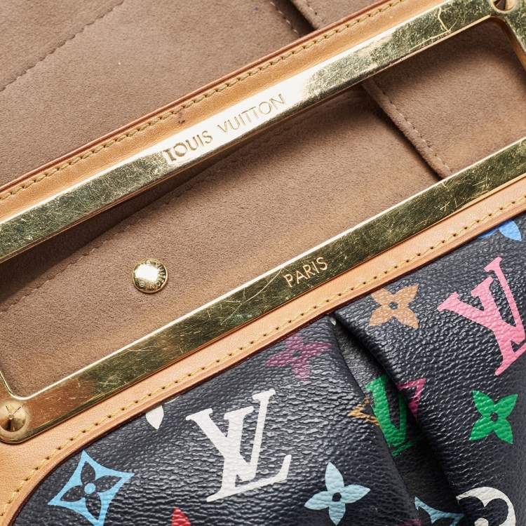 Pre Owned Louis Vuitton Black Monogram Multicolore Canvas Judy GM Bag