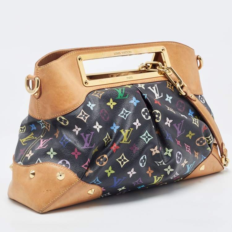 Pre Owned Louis Vuitton Black Monogram Multicolore Canvas Judy GM Bag