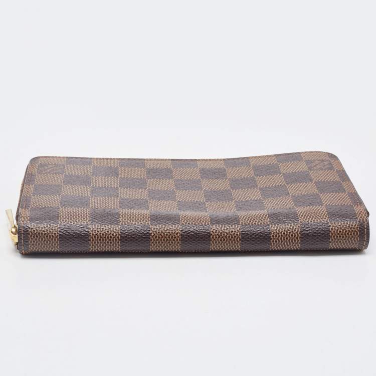 Pre Owned Louis Vuitton Damier Ebene Canvas Zippy Wallet