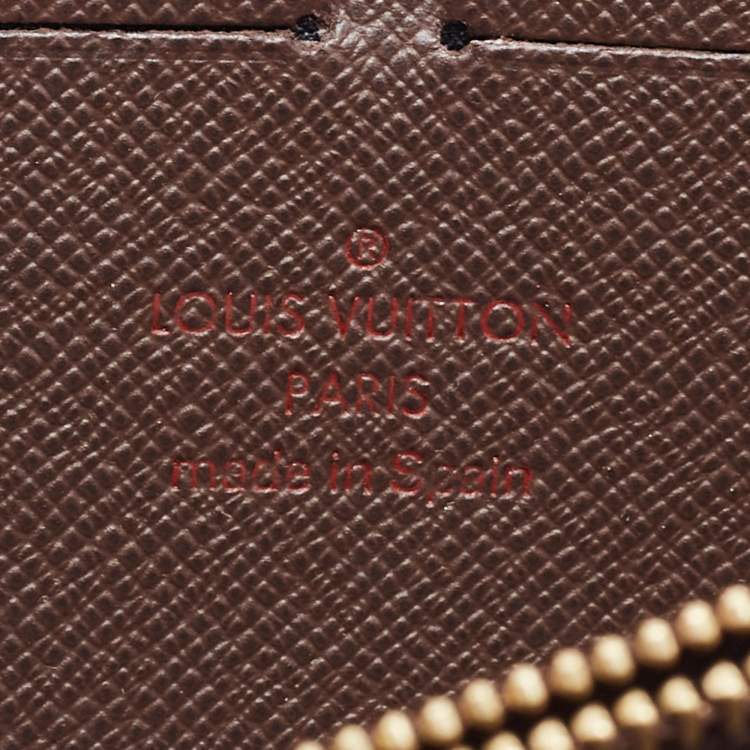Pre Owned Louis Vuitton Damier Ebene Canvas Zippy Wallet