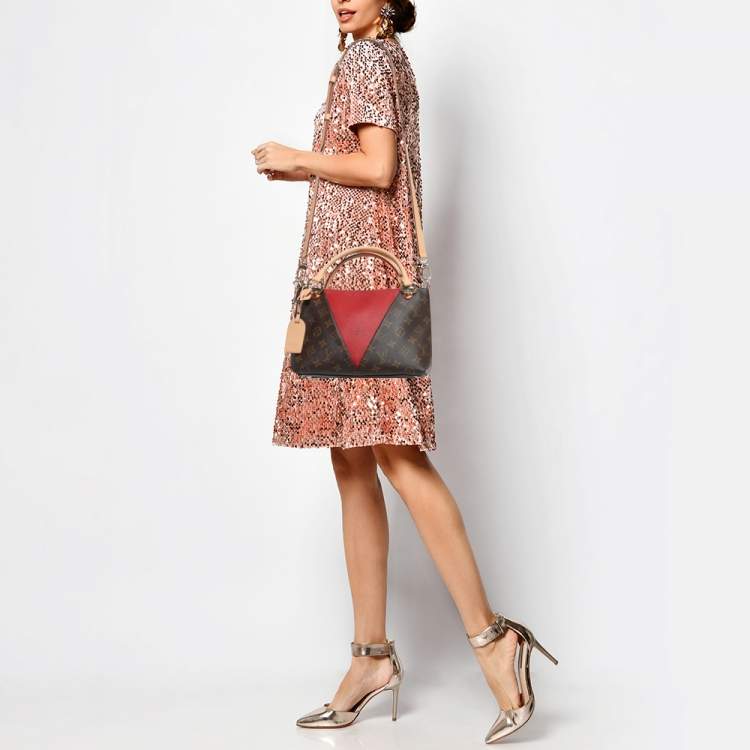 Louis Vuitton Monogram Canvas and Cerise Leather Kimono MM Tote