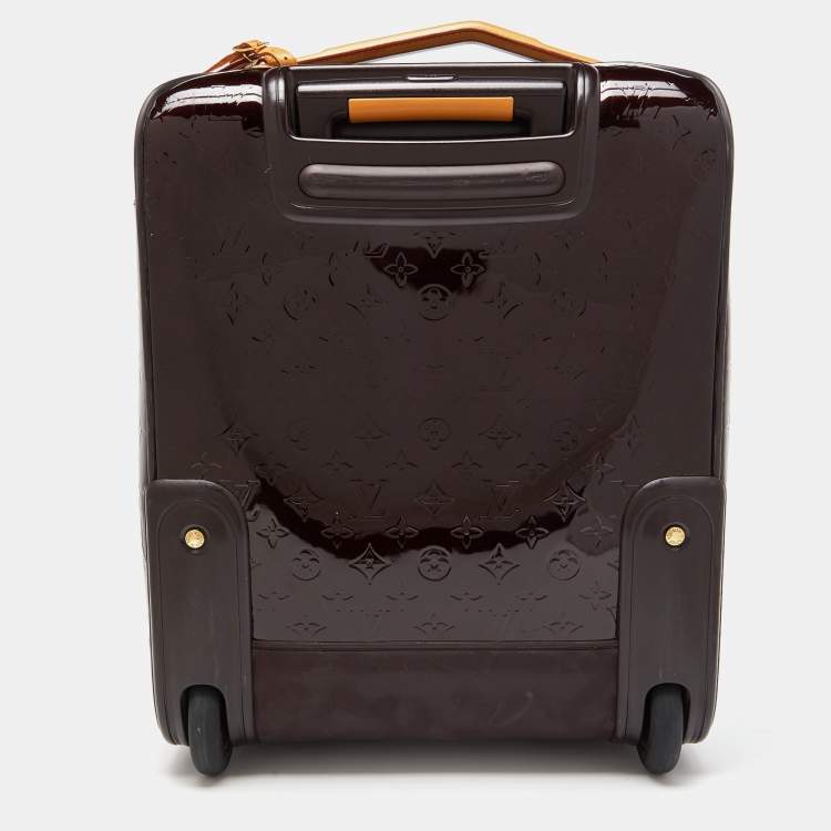 مملوكة مسبقًا Louis Vuitton Amarante Monogram Vernis Pegase 45 Suitcase