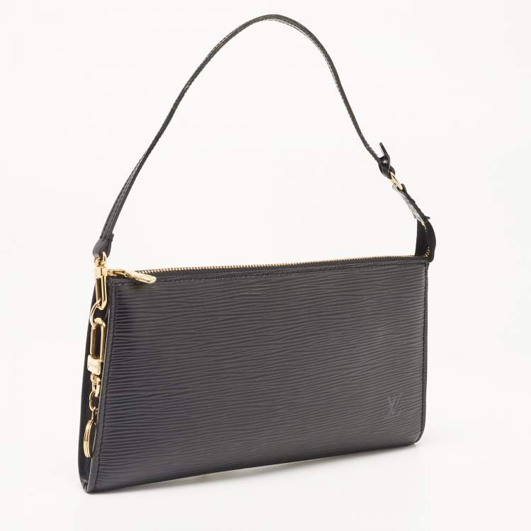 Pre Owned Louis Vuitton Black Epi Leather Pochette Accessoires