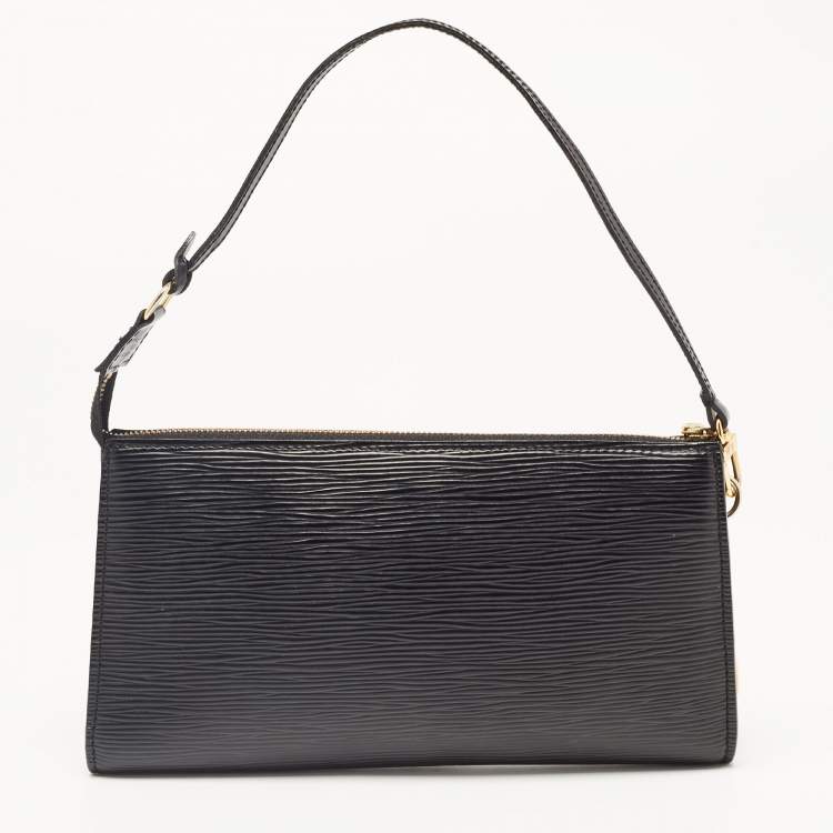 Pre Owned Louis Vuitton Black Epi Leather Pochette Accessoires