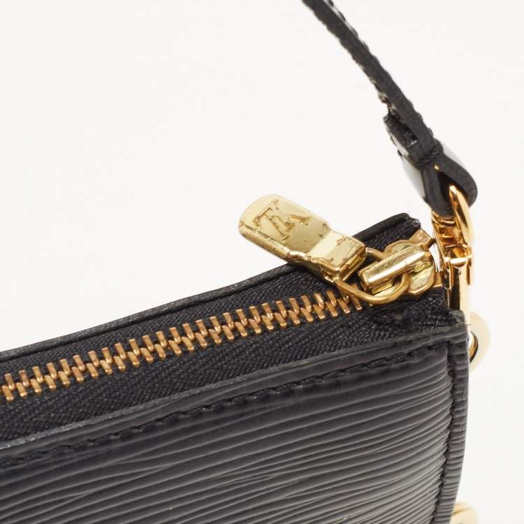 Pre Owned Louis Vuitton Black Epi Leather Pochette Accessoires