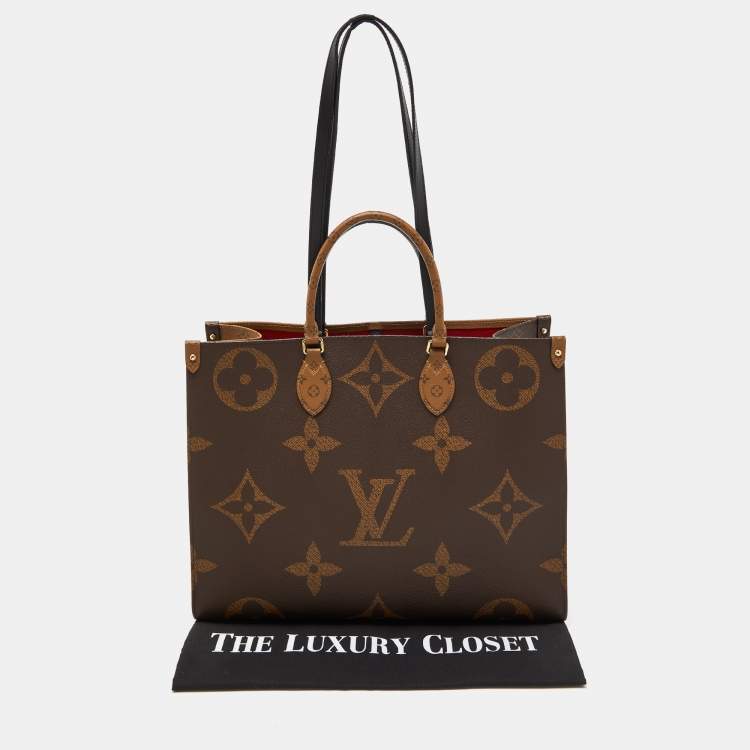 Pre Owned Louis Vuitton Reverse Monogram Canvas Giant Onthego GM Bag