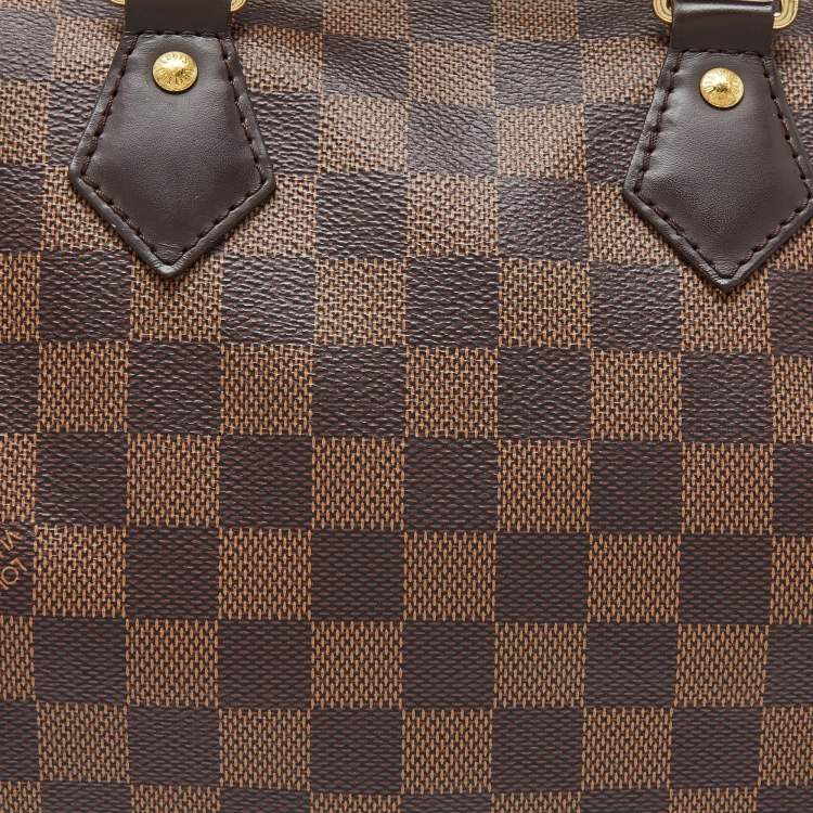Pre Owned Louis Vuitton Damier Ebene Canvas Speedy 25 Bag