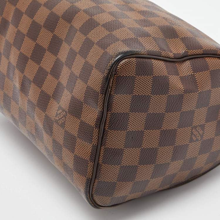Pre Owned Louis Vuitton Damier Ebene Canvas Speedy 25 Bag