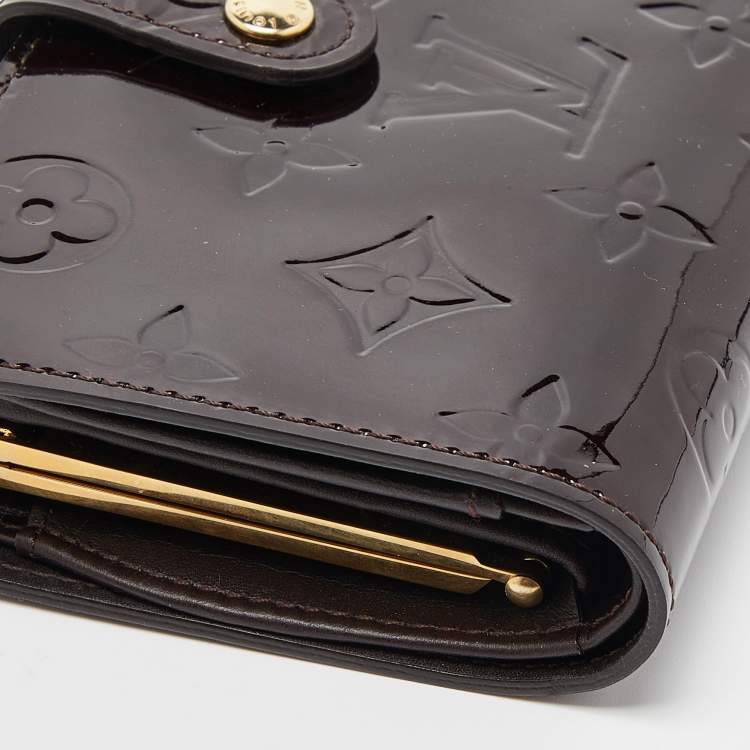 Pre Owned Louis Vuitton Amarante Monogram Vernis French Wallet