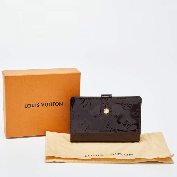 Pre Owned Louis Vuitton Amarante Monogram Vernis French Wallet
