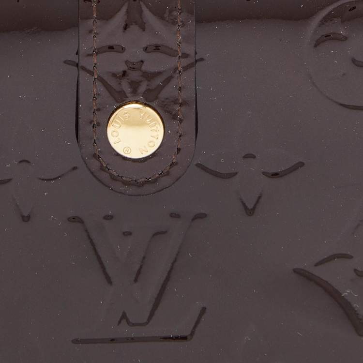 Pre Owned Louis Vuitton Amarante Monogram Vernis French Wallet