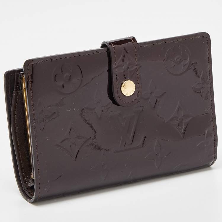 Pre Owned Louis Vuitton Amarante Monogram Vernis French Wallet