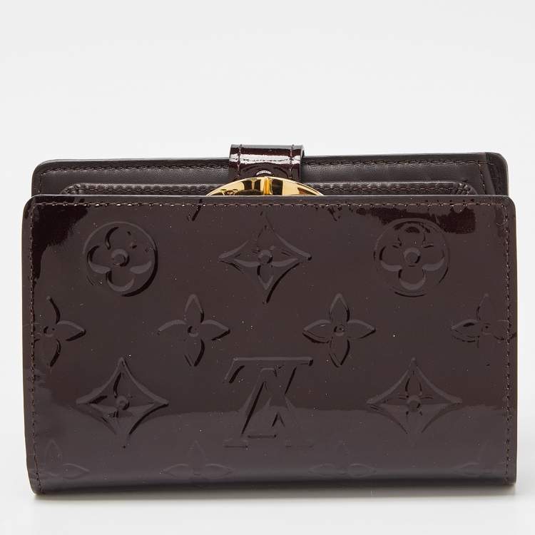 Pre Owned Louis Vuitton Amarante Monogram Vernis French Wallet