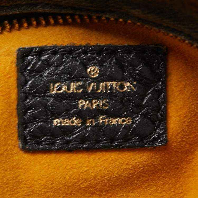 Pre Owned Louis Vuitton Black Monogram Denim Neo Cabby MM Bag