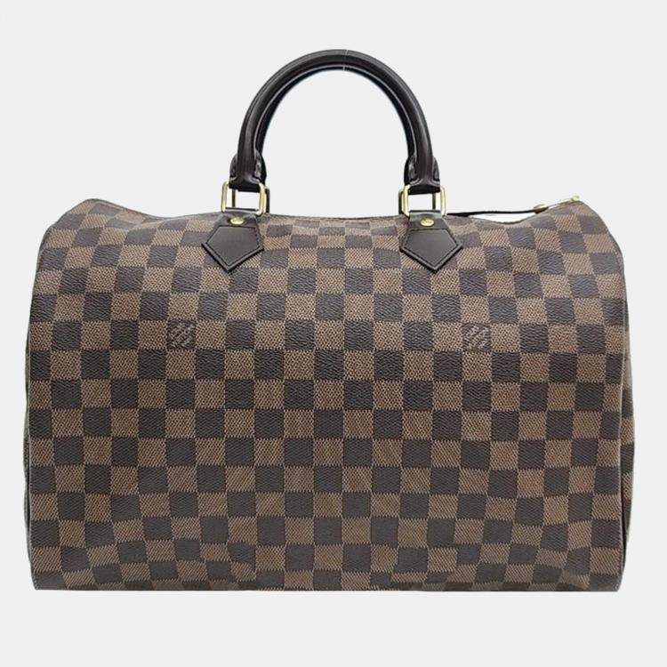 Authentic Louis Vuitton Damier Ebene Speedy 35 Handbag