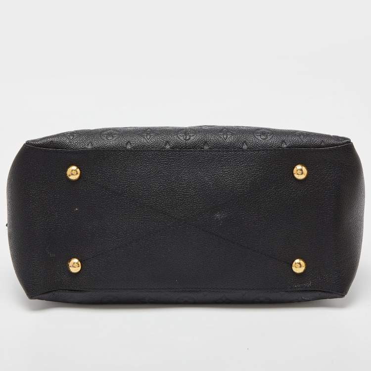 Pre Owned Louis Vuitton Black Monogram Empreinte Leather Maida Bag