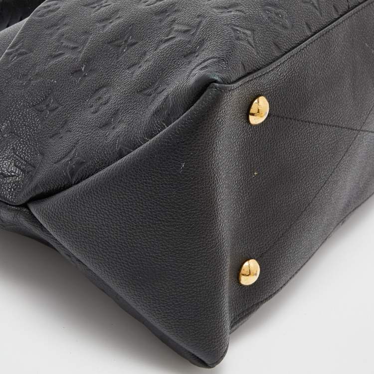 Pre Owned Louis Vuitton Black Monogram Empreinte Leather Maida Bag