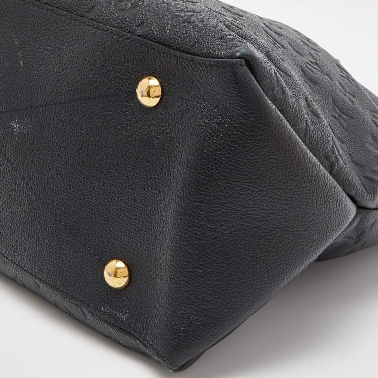 Pre Owned Louis Vuitton Black Monogram Empreinte Leather Maida Bag