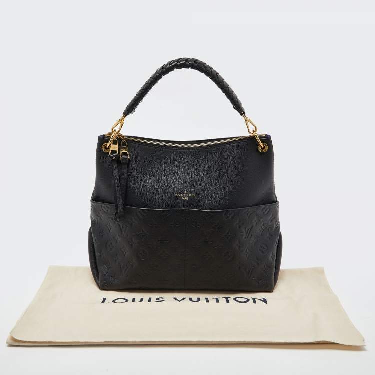 Pre Owned Louis Vuitton Black Monogram Empreinte Leather Maida Bag
