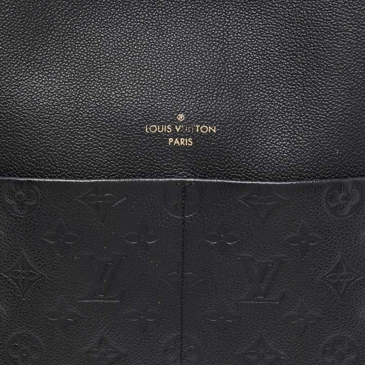 Pre Owned Louis Vuitton Black Monogram Empreinte Leather Maida Bag
